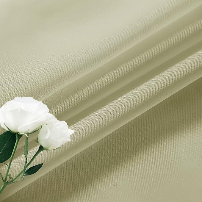SpaceDresser Basic Rod Pocket Sheer Voile Window Curtain Panels Sage Green 1 Pair 2 Panels 26 Width 40 Inch Long for Kitchen Bedroom Children Living Room Yard（Sage Green，26Wx 40L）