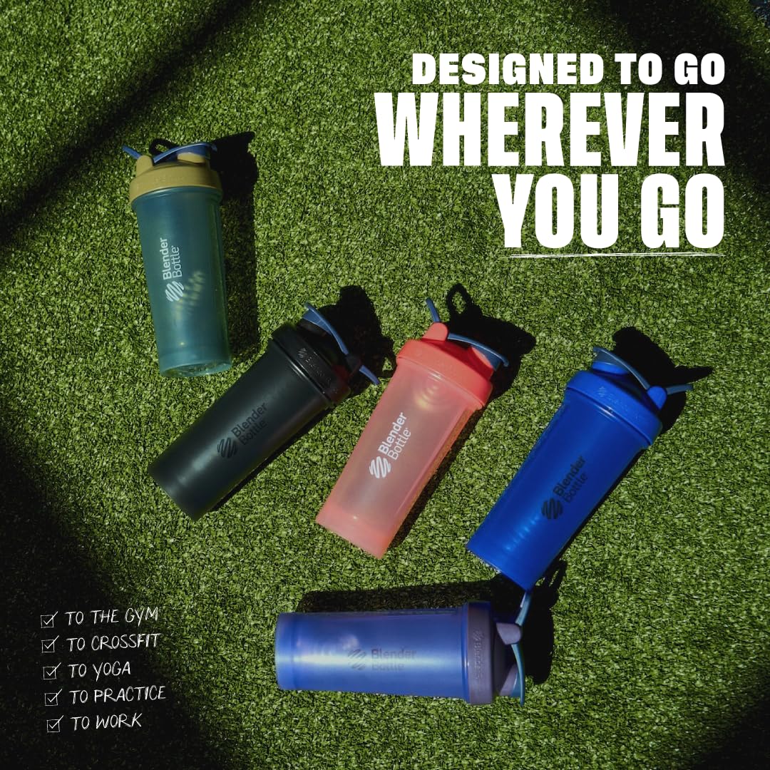 BlenderBottle Classic V2 Shaker Bottle Perfect for Protein Shakes and Pre Workout, 28-Ounce (2 Pack), Red, Green