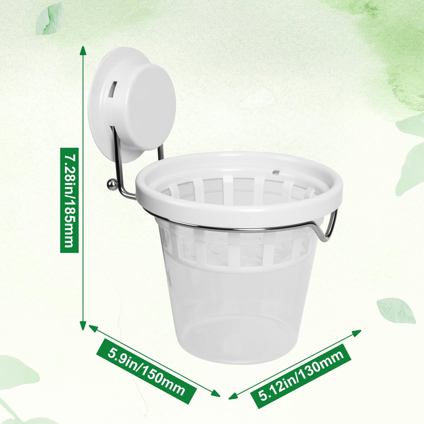 3 Pcs Window Propagation Stations Plastic Wall Hanging Planter with Suction Cup Holder Window Mounted Plant for Hydroponics Plants, Home, Office, Bathroom, Living Room Decor and Any Smooth Surface
