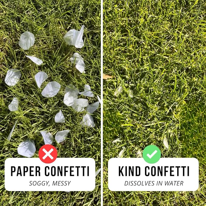 White Rice Paper Wedding Confetti for Flower Girl Basket, Confetti Cannon Filler - Biodegradable & Water Soluble Party Decor, Wedding Sparklers for Send Off Alternative, 150g 20000 Pcs