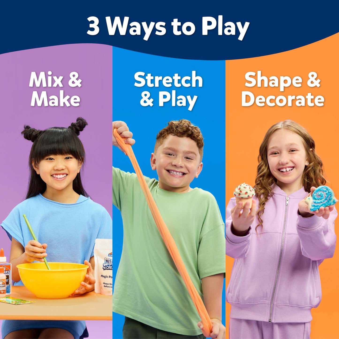 Elmer’s Stretch 'N Create Dough Kit, 3 Ways to Play, Personalization Kit, 16 Piece Kit - Kids Activity, Creative Fun, Arts & Crafts
