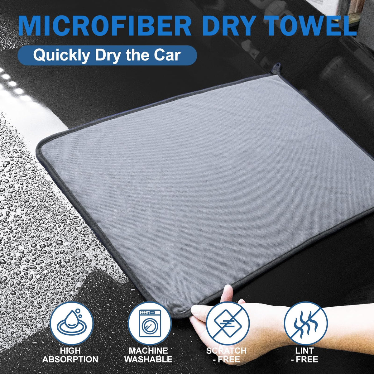 5 Pack Microfiber Car Drying Towels (200 Count)
