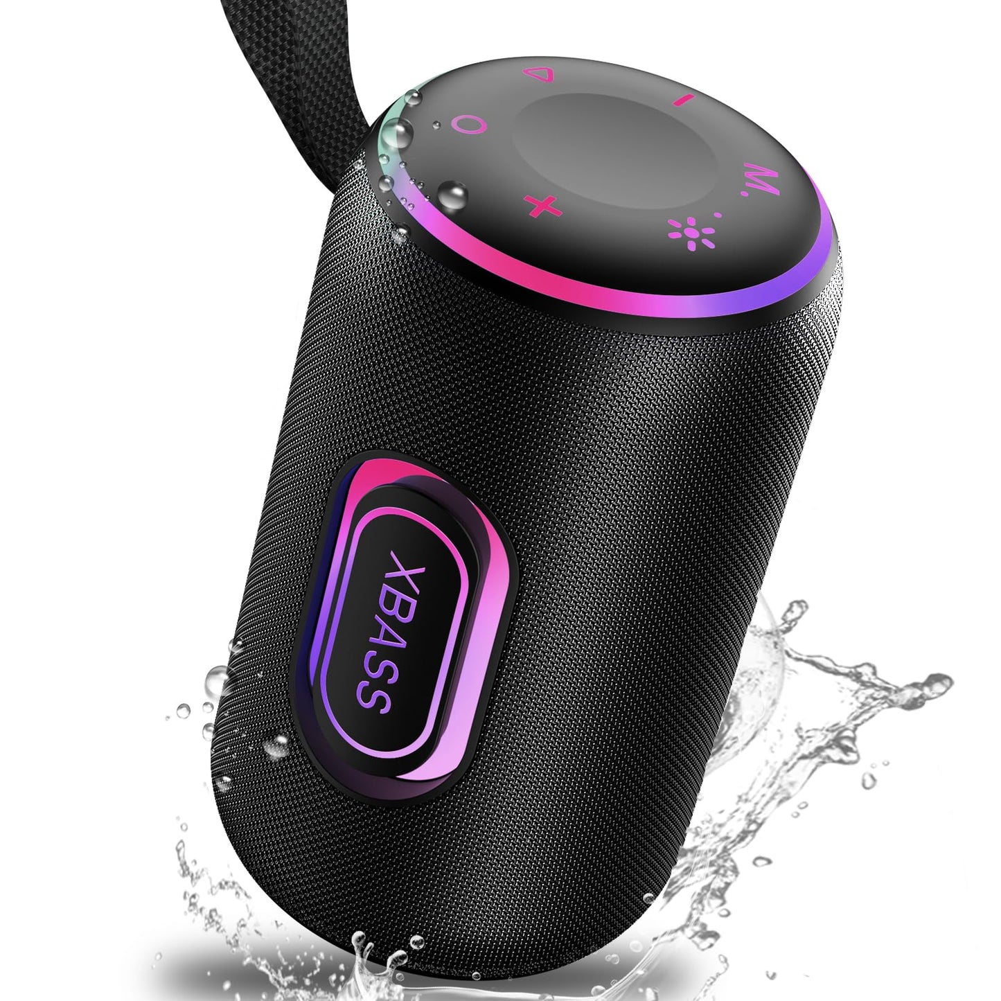 Portable Bluetooth Speaker, Bluetooth 5.4 Speaker, 30W Dual Speaker, 2.0 Channel, Deep Bass, 30H Playtime, Colorful RGB Lights, IPX7 Waterproof, TWS pairing for Outdoor/Home/Party/Travel, Gift Ideas