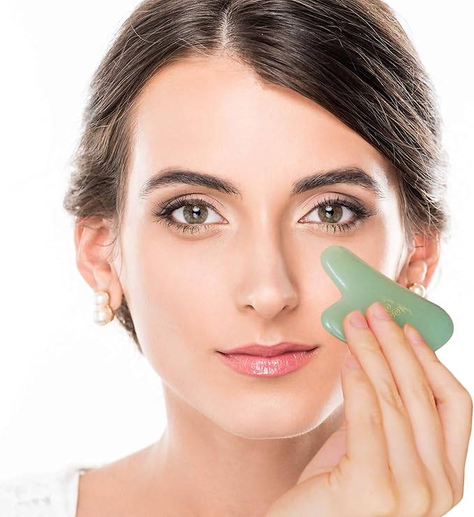 Skin Care Massager for Facial Rejuvenation, Anti-Aging, Wrinkles Removal, Skin Rejuvenation, Jade Self Facial Gua Sha Tool