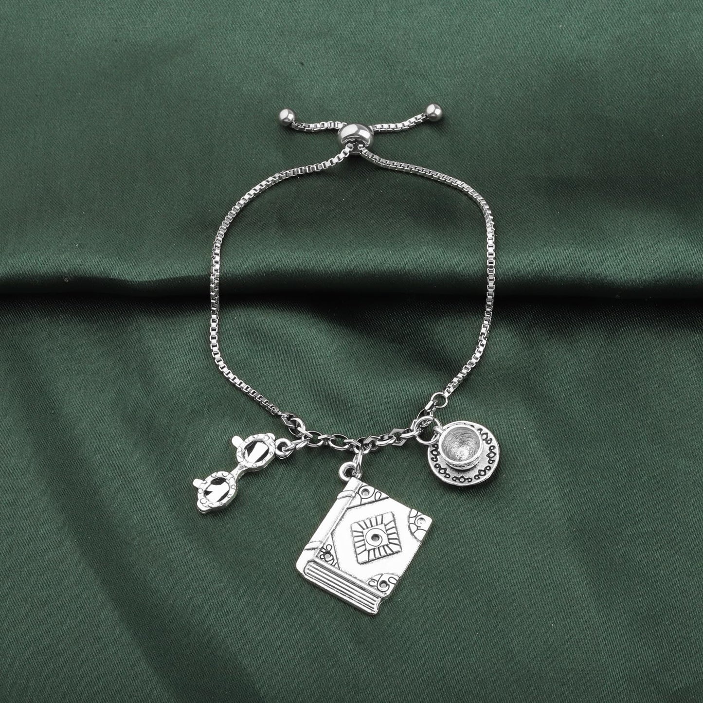 PLITI Reading Gift Bookworm Gift Book Nerd Gift Just One More Chapter Book Lover Bracelet For Women (chapter slide bg)