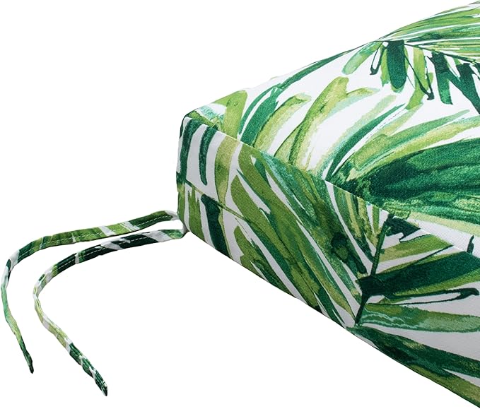 Tommy Bahama Deep Seating Lounge Cushion, 23" X 24" X 4", Coastal Palm Green Leaf