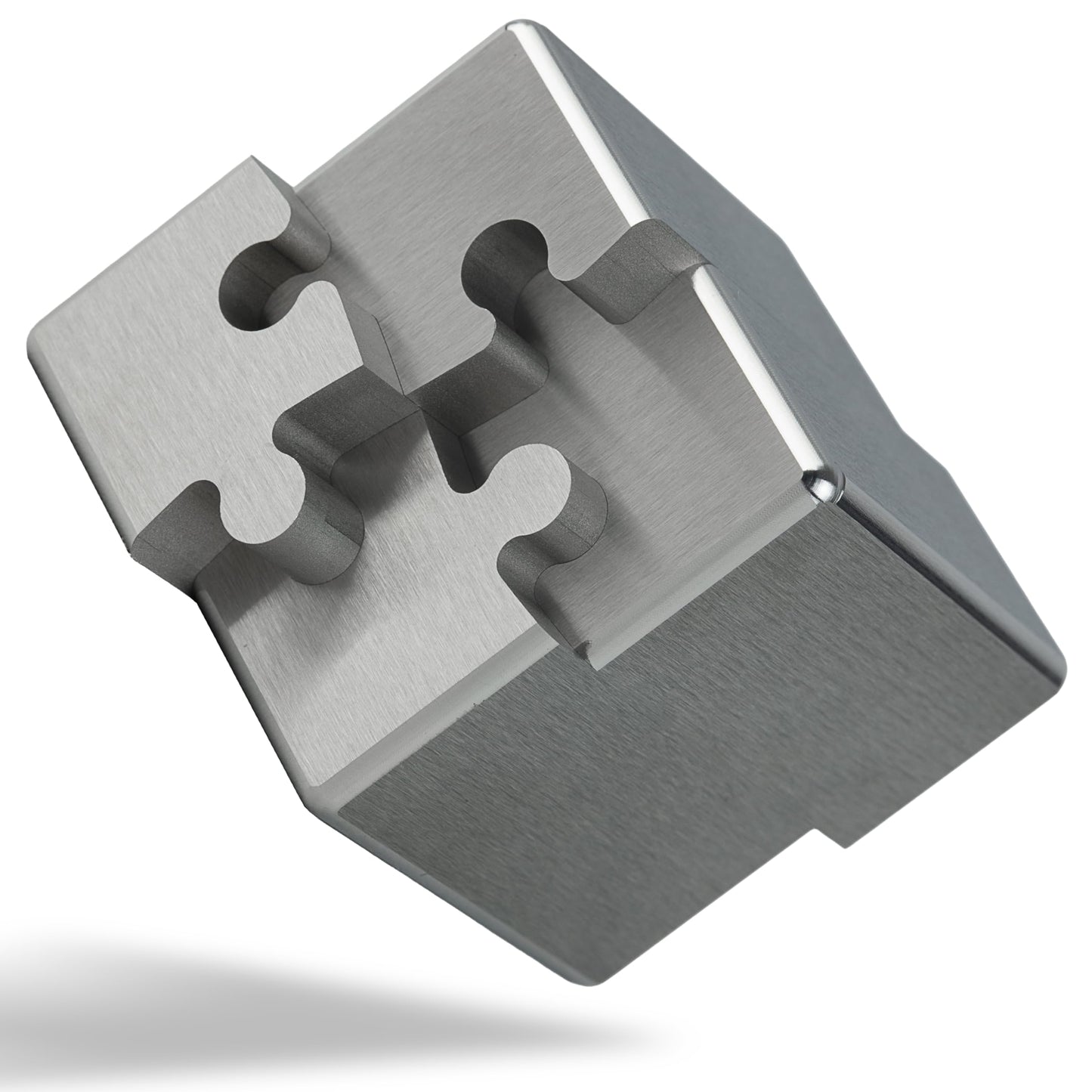ØRRYX 1.5" Precision Metal Fidget Cube – Zero Tolerance Wire EDM Machined 303 Stainless Steel Puzzle, CNC Solid Build, Smooth Edges, Includes Microfiber Cloth, Desk Accessory & Stress Relief Gift