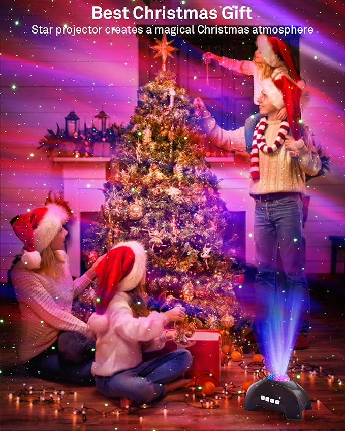 Aurora Projector - AIRIVO Star Projector for Kids Adults, Night Light Projector Bluetooth Speaker White Noise, Galaxy Projector Northern Lights for Bedroom Decor, Party, Ceiling