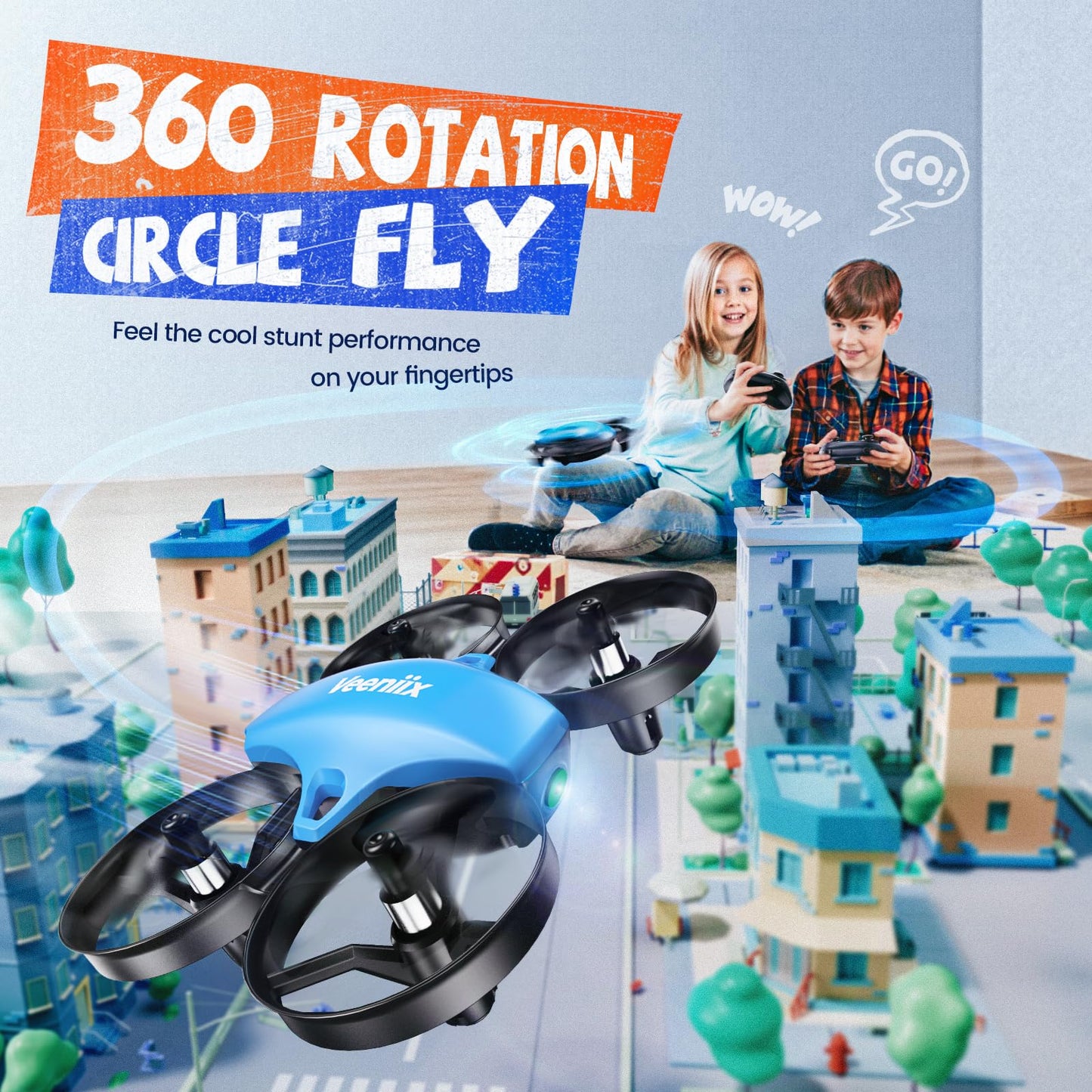 Veeniix V995 Mini Drones for Kids 14+ and Beginners,Indoor RC Quadcopter,Small Helicopter Plane with 3D Flips,360° Rotation,Circle Fly,Auto Hover,Headless Mode and 3 Batteries,Gift for Boys and Girls