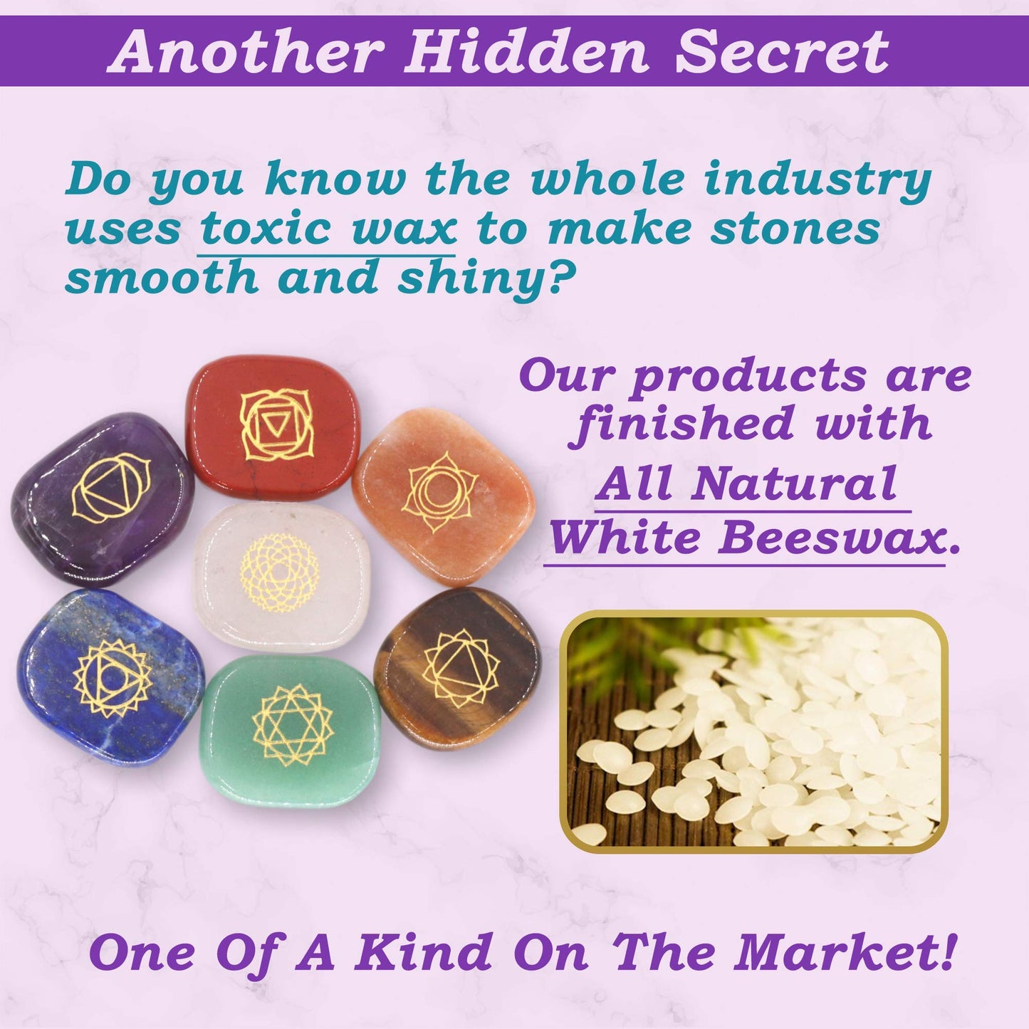 NatureWonders All Natural Chakra Stone Set with Information Brochure & Travel Pouch - Healing Crystals, Polished Palm Stone, Meditation, Reiki, Energy