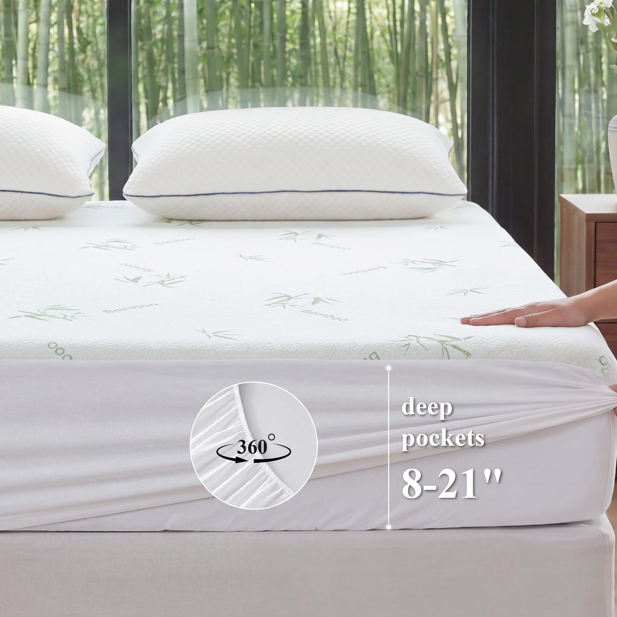Premium 100% Waterproof Mattress Protector Queen Size Bed