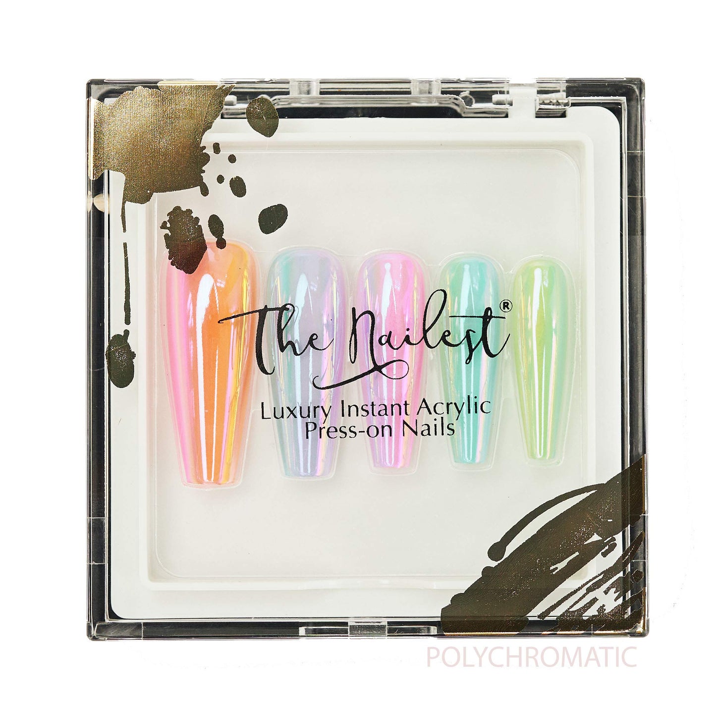 The Nailest - Instant Luxury Acrylic Press-on Nails-C-curve Long Coffin- Polychromatic