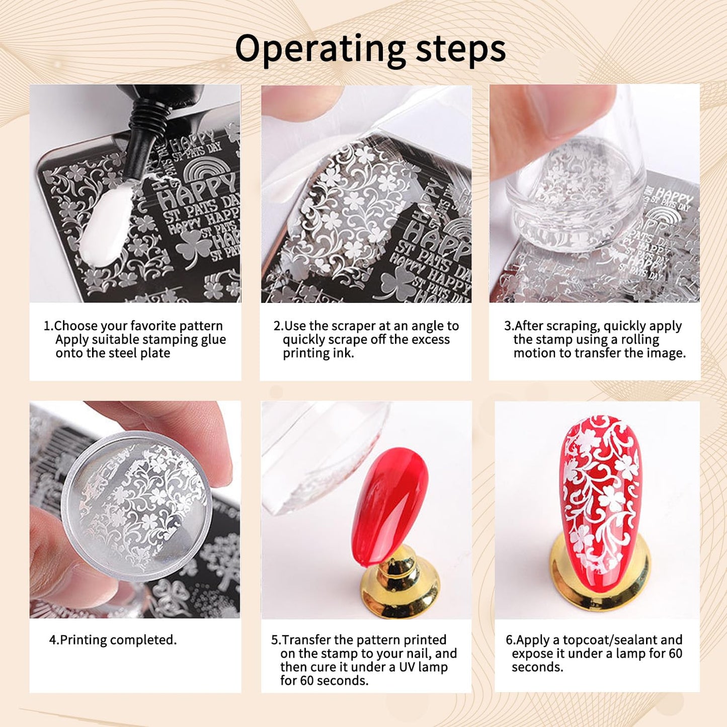 Nail Stamping Gel Polish Kit 4pcs Templates 8 Colors Nail Stamping Polish Gel Unleash Your Creativity with Our Kit Ideal for Home User and Nail Salon SET1