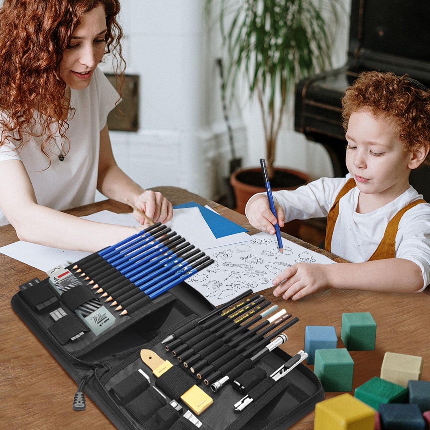 MYBRELAR Sketching and Drawing Kit, 41 PCS Professional Drawing Pencils for Sketching Kit with Sketchbook, Graphite and Charcoal Pencils, Art Drawing Set for Kids, Beginners, Teens and Adults