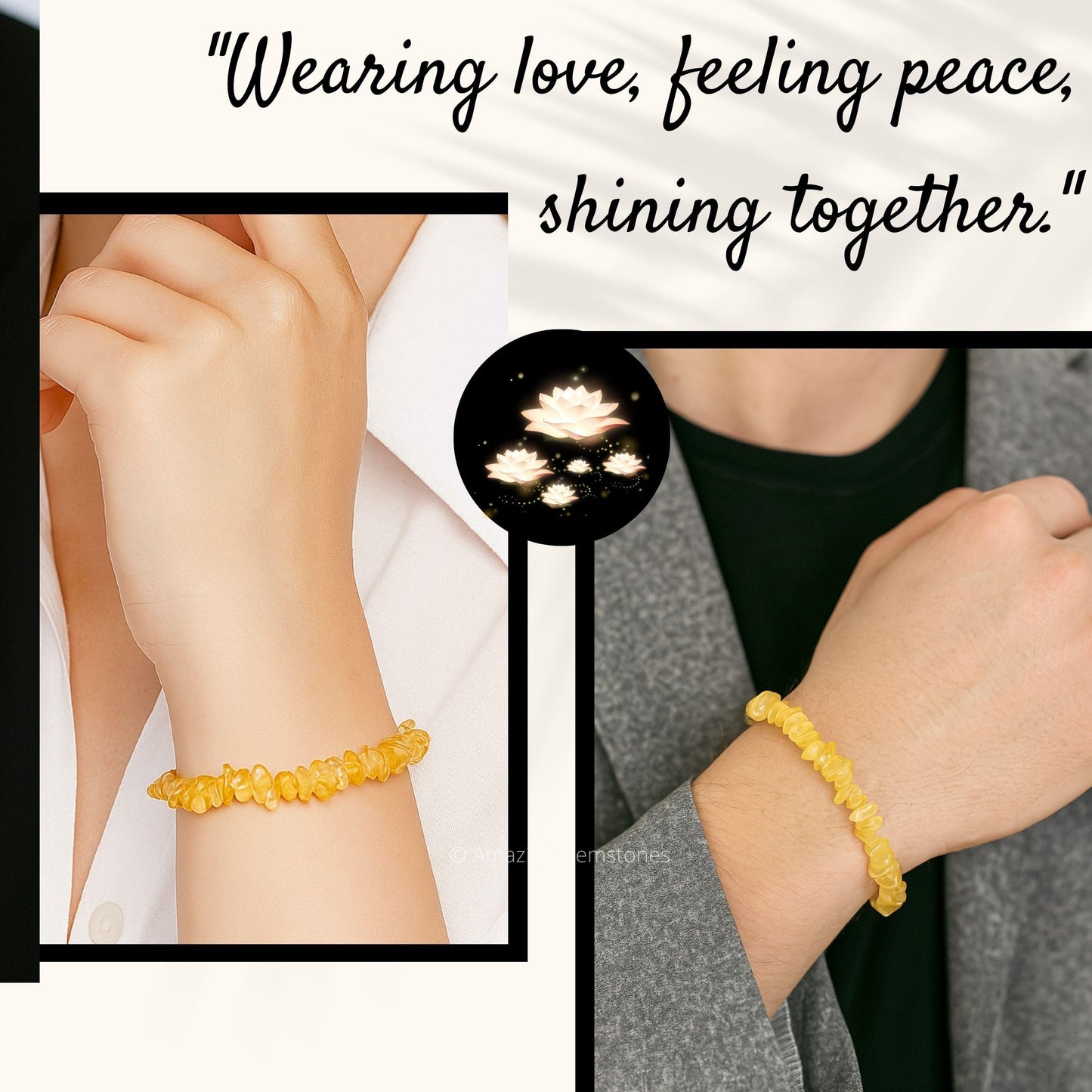 Amazing Gemstone Chips Bracelet (Citrine)