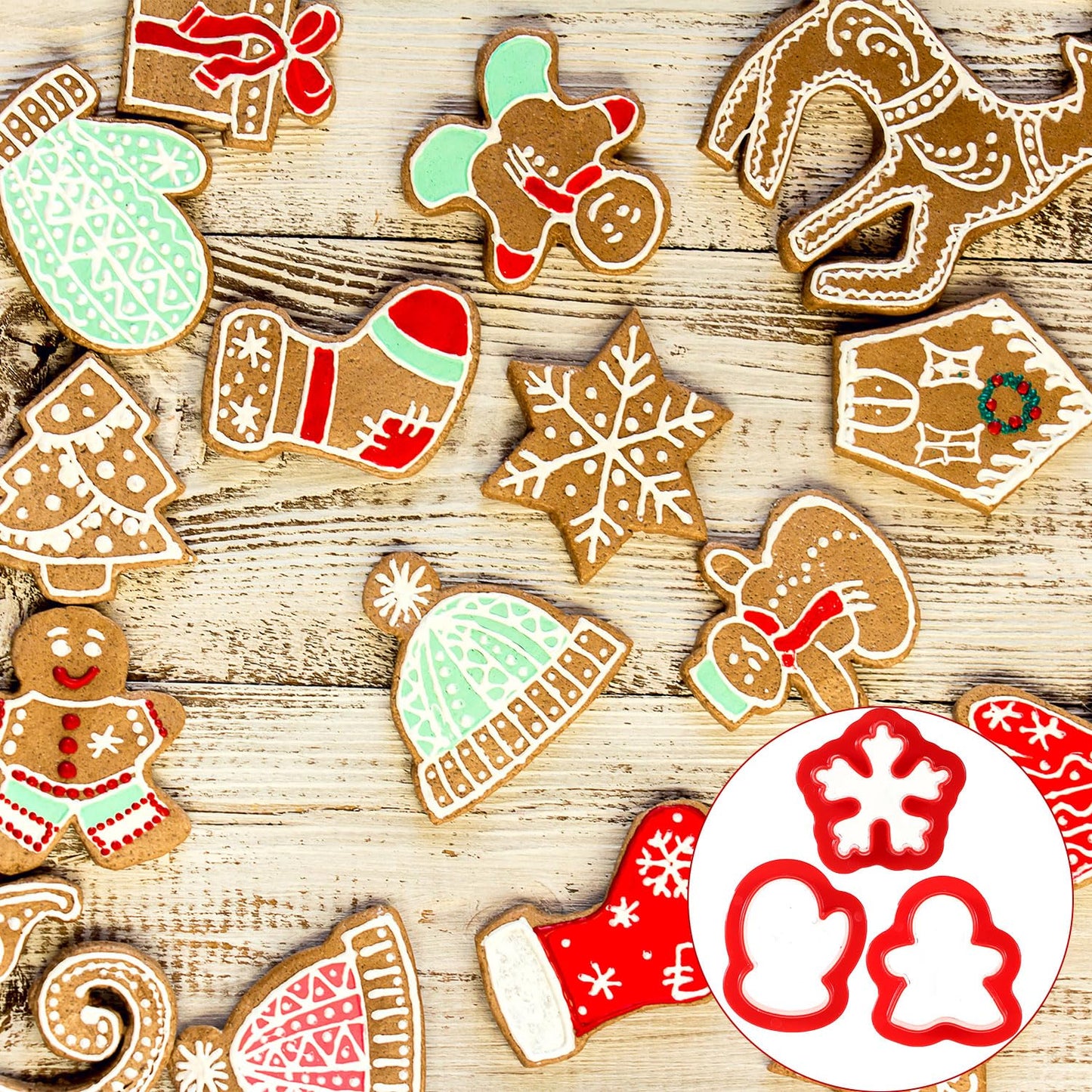 26pcs Christmas Polymer Clay Cutters for Ornaments, Resin Polymer Clay Molds Mini Xmas Holiday Embedded Clay Cutters 26 Design Polymer Clay Tools for Earrings Jewelry Making DIY Craft (Red)