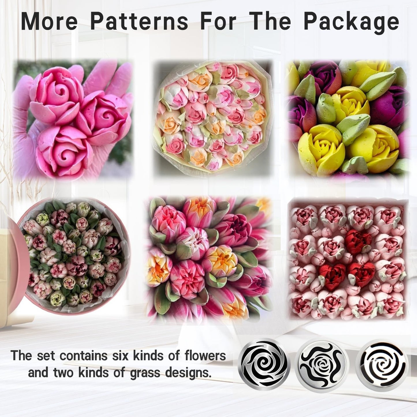 10PCS Extra Large Russian Piping Tips, Stainless Steel Icing Nozzles for Cake Flower Decoration, DIY Cream Bouquets, Cookies & Dessert Baking Tools