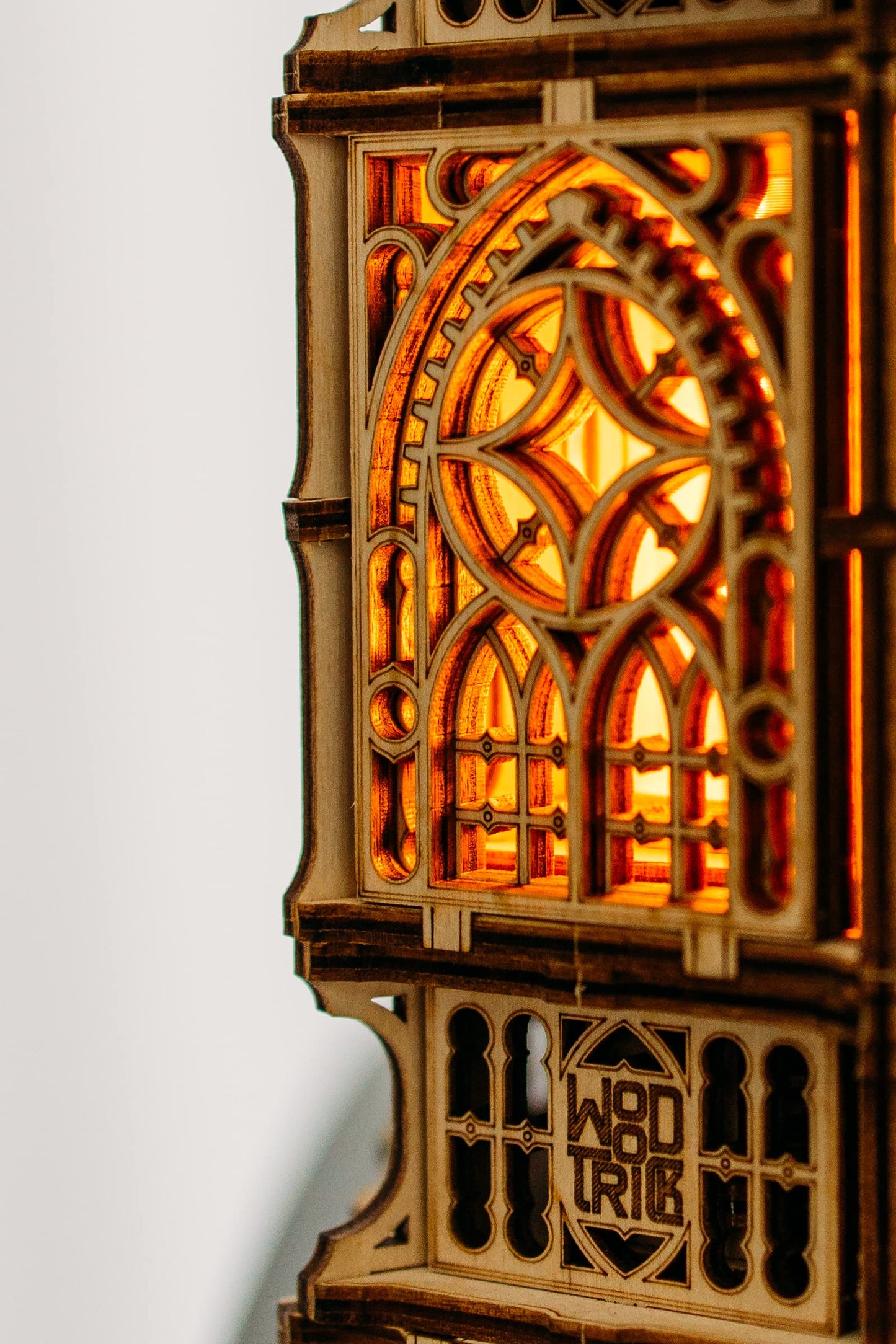 Wood Trick Antique Lantern Luminous LED 3D Wooden Puzzles for Adults to Build - 2-Mode Lighting - Engineering DIY Project Mechanical 3D Puzzle Model Kits for Adults