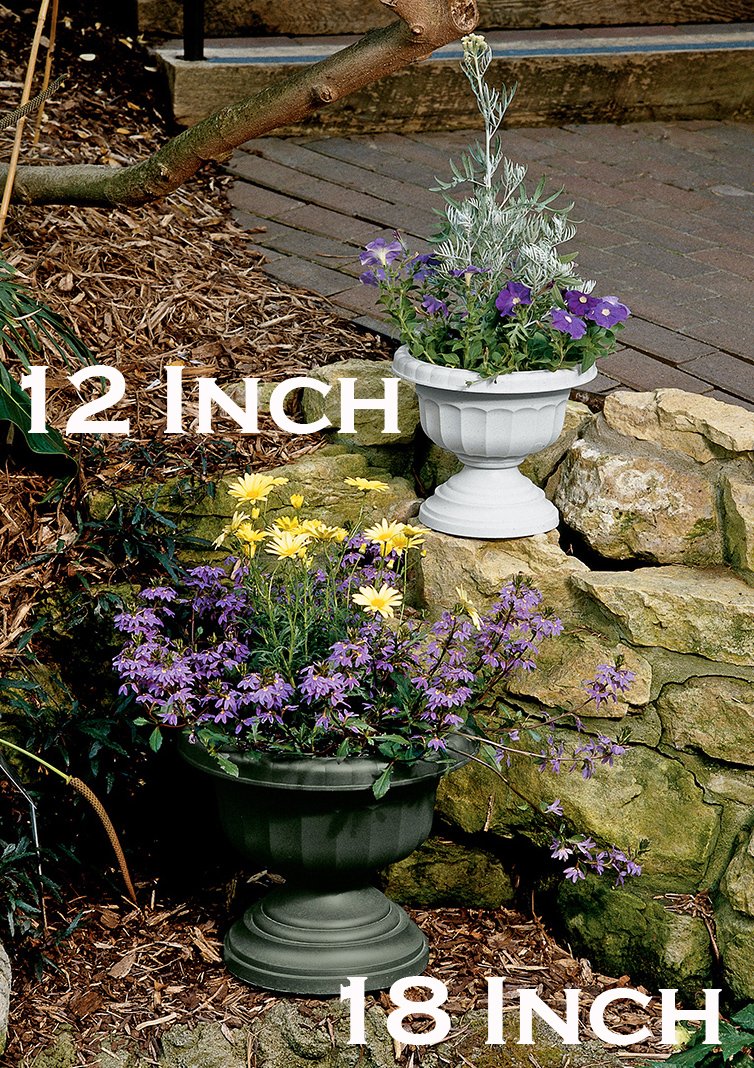 Bloem Grecian Urn Planter, 18", Peppercorn