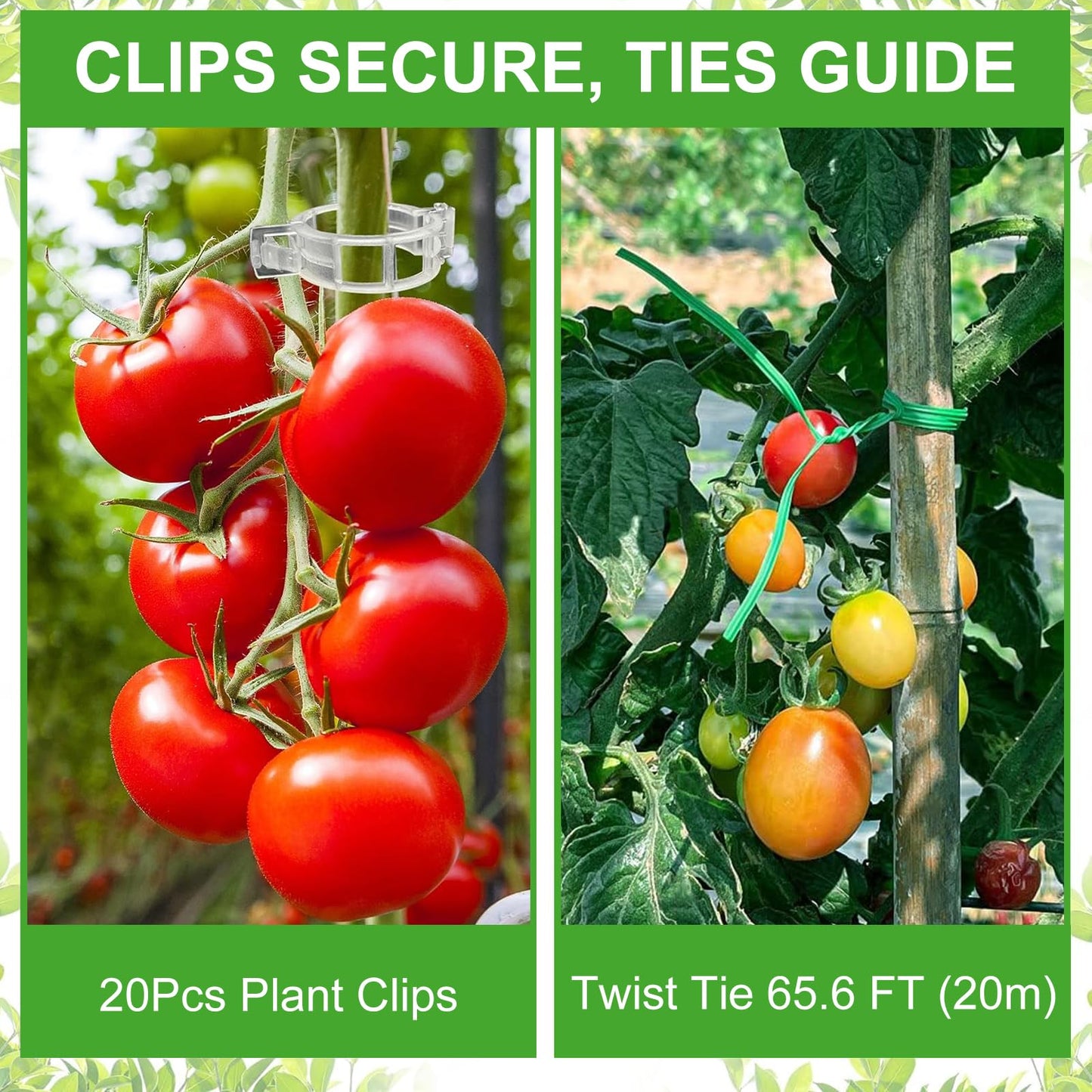 Square Tomato Cages for Garden: 3 Pack Heavy Duty Plant Cage - 48.5in Adjustable Height Tomato Plant Support cage for Flowers, Fruits, Vegetable