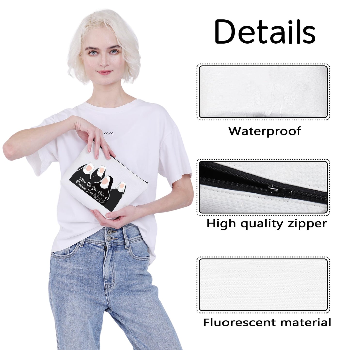 CMNIM Musical Makeup Bag How Do You Solve a Problem Like Quote Musical Theatre Gifts For Musical Fans Accessory Pouch