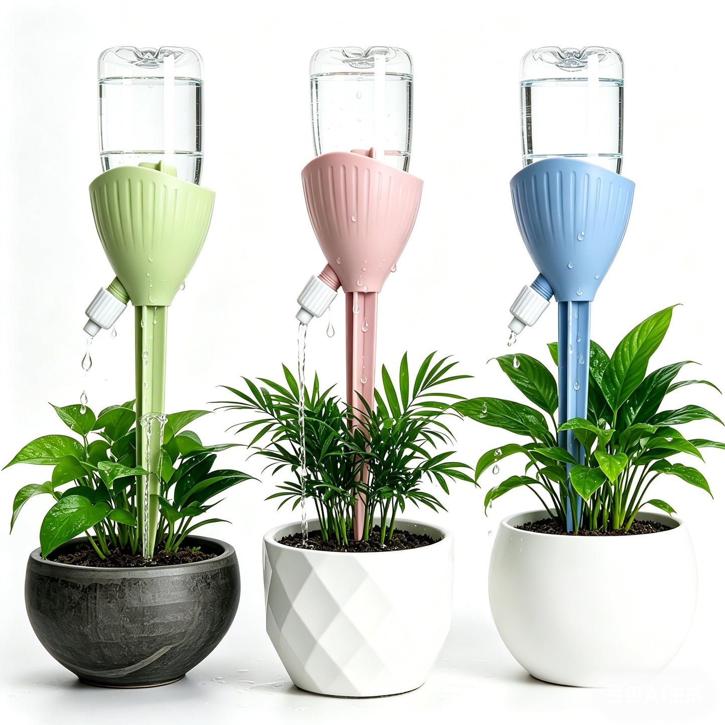 Automatic Indoor and Outdoor Watering Systems, unattended Watering Systems for Cauliflower and Vegetable Plants During Vacations, Adjustable Water Droplet Size and Speed drippers, Soil wetting Tools.
