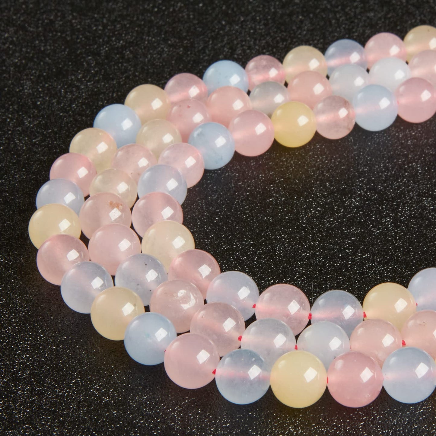 60pcs 6mm Morgan Chalcedony Beads Natural Gemstone Beads Round Loose Beads for Jewelry Making