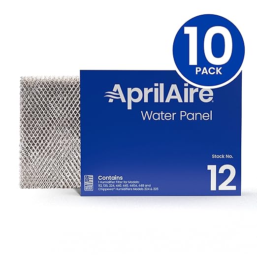 AprilAire 12 Water Panel Humidifier Filter Replacement for AprilAire Whole-House Humidifier Models 112, 224, 225, 440, 445, 445A, 448 (Pack of 10)