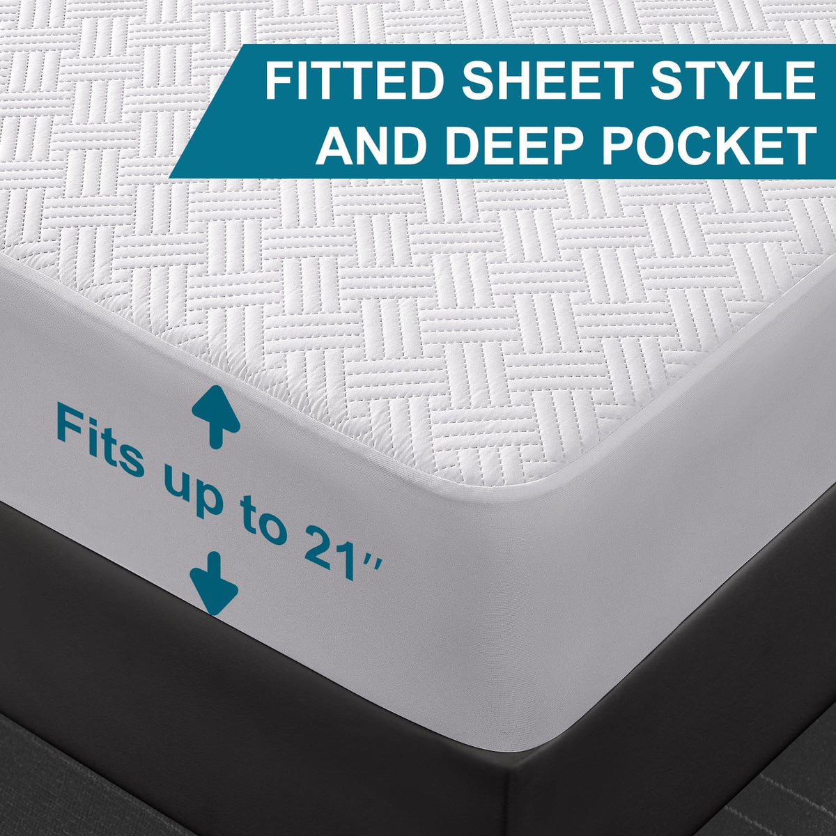 Waterproof King Size Mattress Protector with Deep Pockets