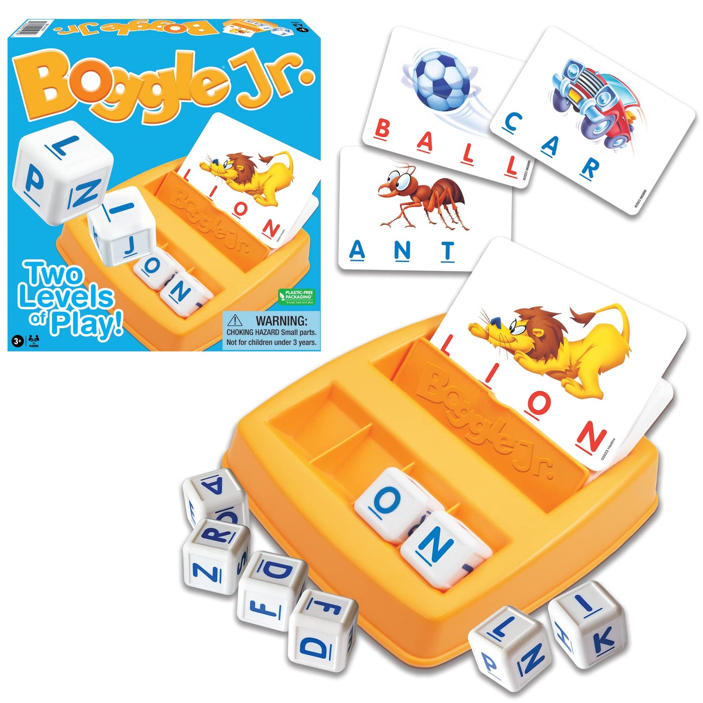 Winning Moves Boggle Jr - Original Grow-with-Me Alphabet Learning Game - Word and Picture Recognition Skills - Ages 3+ - Educational Development - Kids