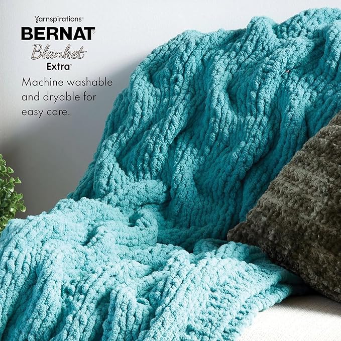 Bernat Blanket Extra Blush Pink Pack of 10.5oz/300g-Polyester-7 Jumbo-97 Yards-Knitting/Crochet Yarn, 1 Pack, 2
