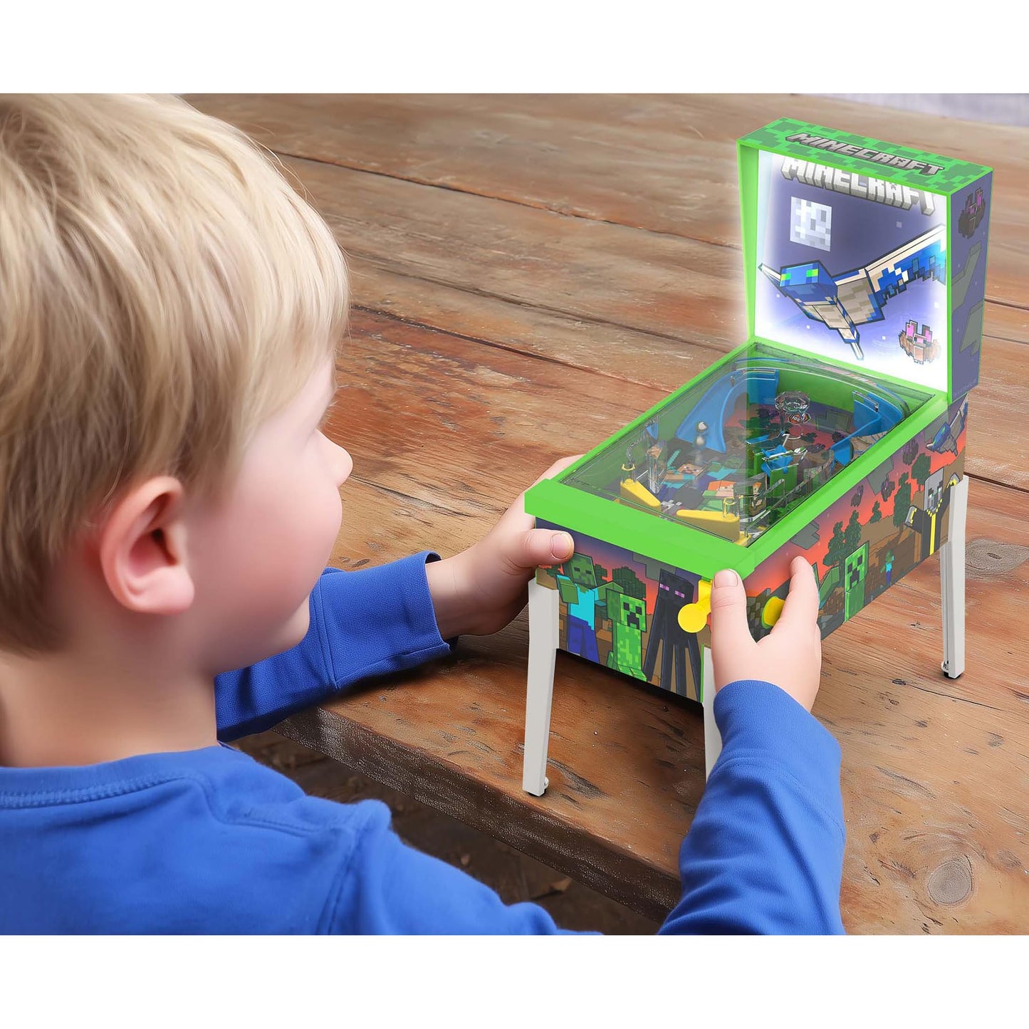 Minecraft: Mini Arcade Pinball - Deluxe Collector Series, Lights & Sounds, Classic Tabletop Game, Skill Shot Challenges, Licensed Toy, Adults-Kids 3+