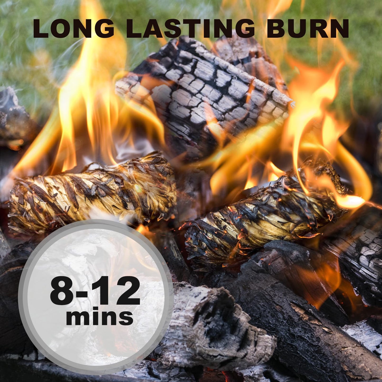 WABUPD 110 Pcs Fire Starter - Natural Fire Starters for Fireplace, Pellet Stove, BBQ, Pizza Oven, Fire Pit &Chimney, Fire Starters for Grill, Charcoal Starter