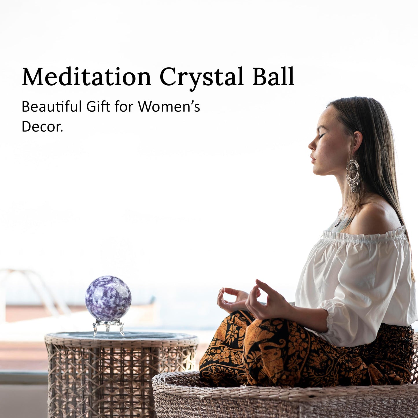 Crocon Lepidolite Gemstone Crystal Sphere Ball for Reiki Healing Aura Cleansing Home & Office Decorative Gift Size : 30-40mm