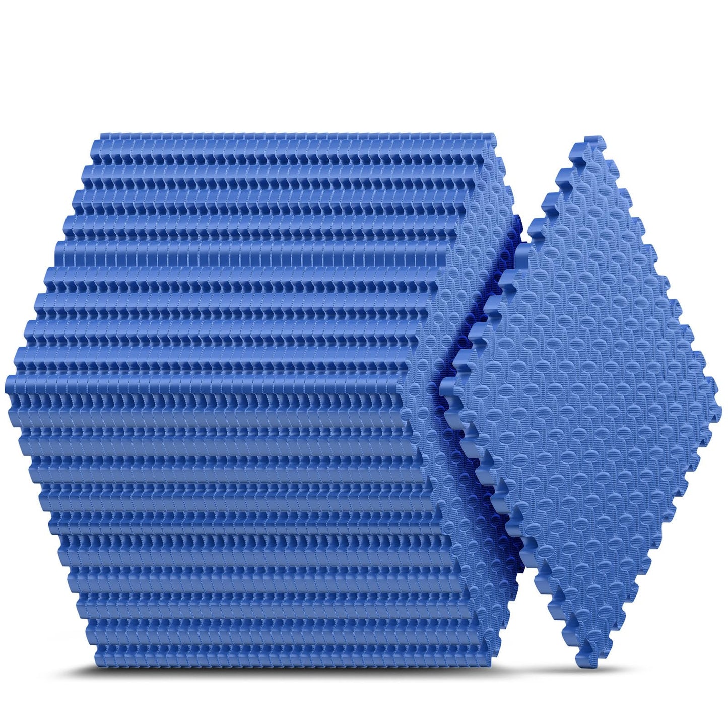 36 Pack Home Gym Mat, Puzzle Exercise Mat, EVA Interlocking Foam Floor Tiles for Home Workout Equipment and Kids' Play Areas -, 24 in x 24 in x ½ in, Blue 36 Tiles