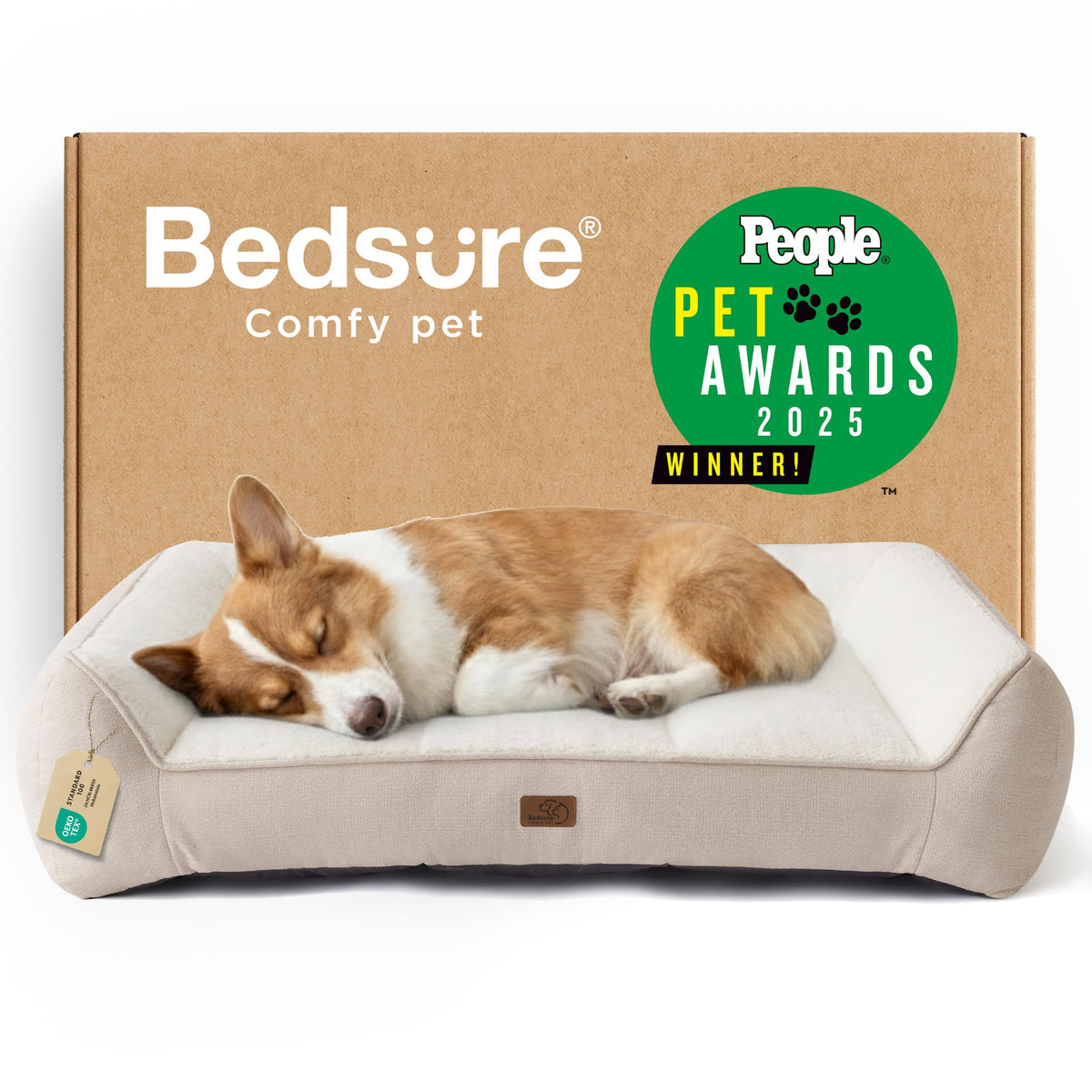 Bedsure SupportMax® Extra Thick Orthopedic Dog Beds Large Sized Dog