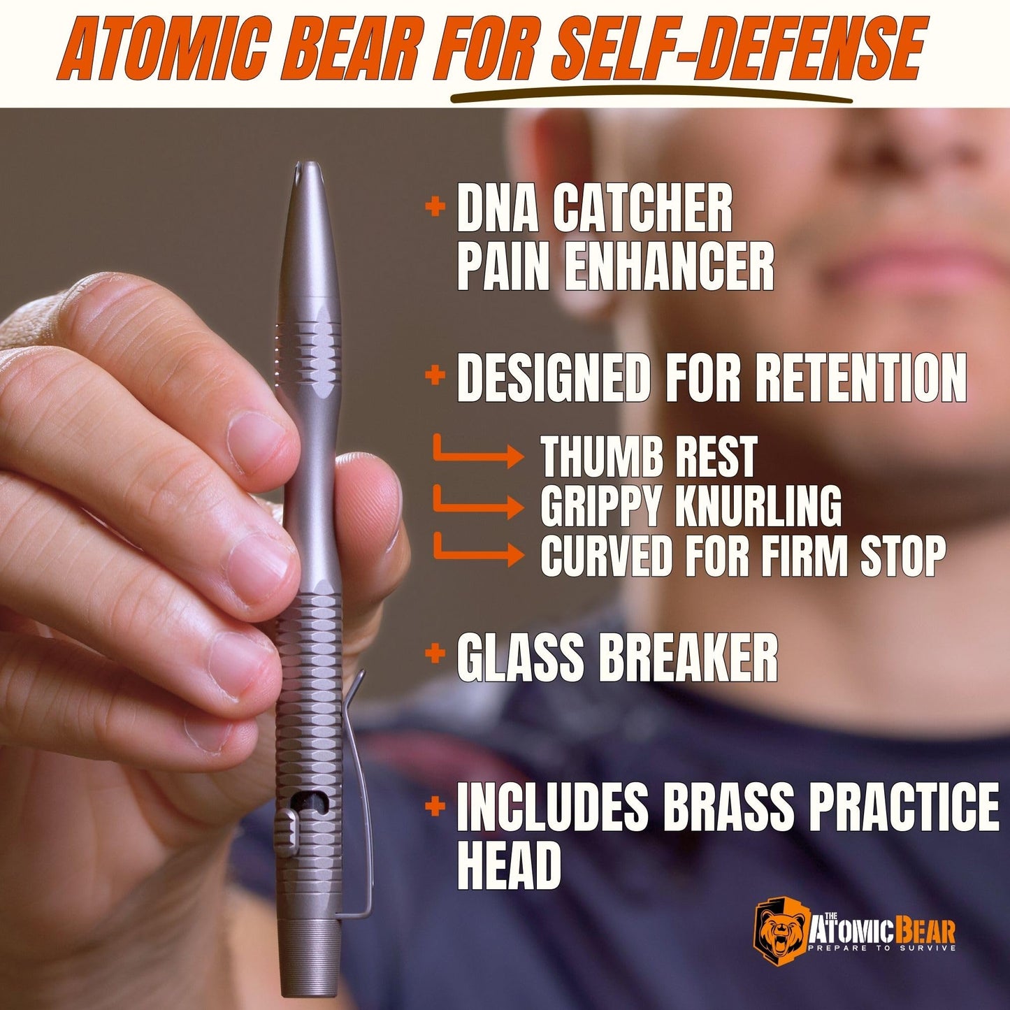 Guardian Titanium Tactical Pen with Glass Window Breaker - Enhanced Writing Survival Pen to Escape and Defend