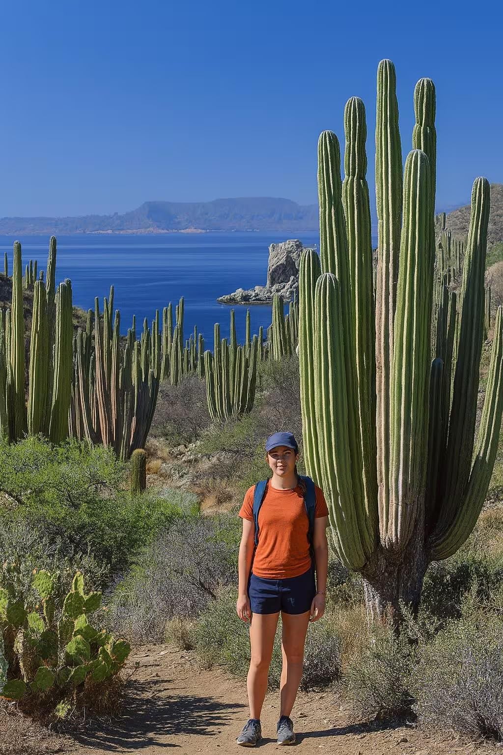 Giant Baja Cardon Cactus (Pachycereus pringlei) - 1 Gal. - Towering Height - Oversized White Flowers