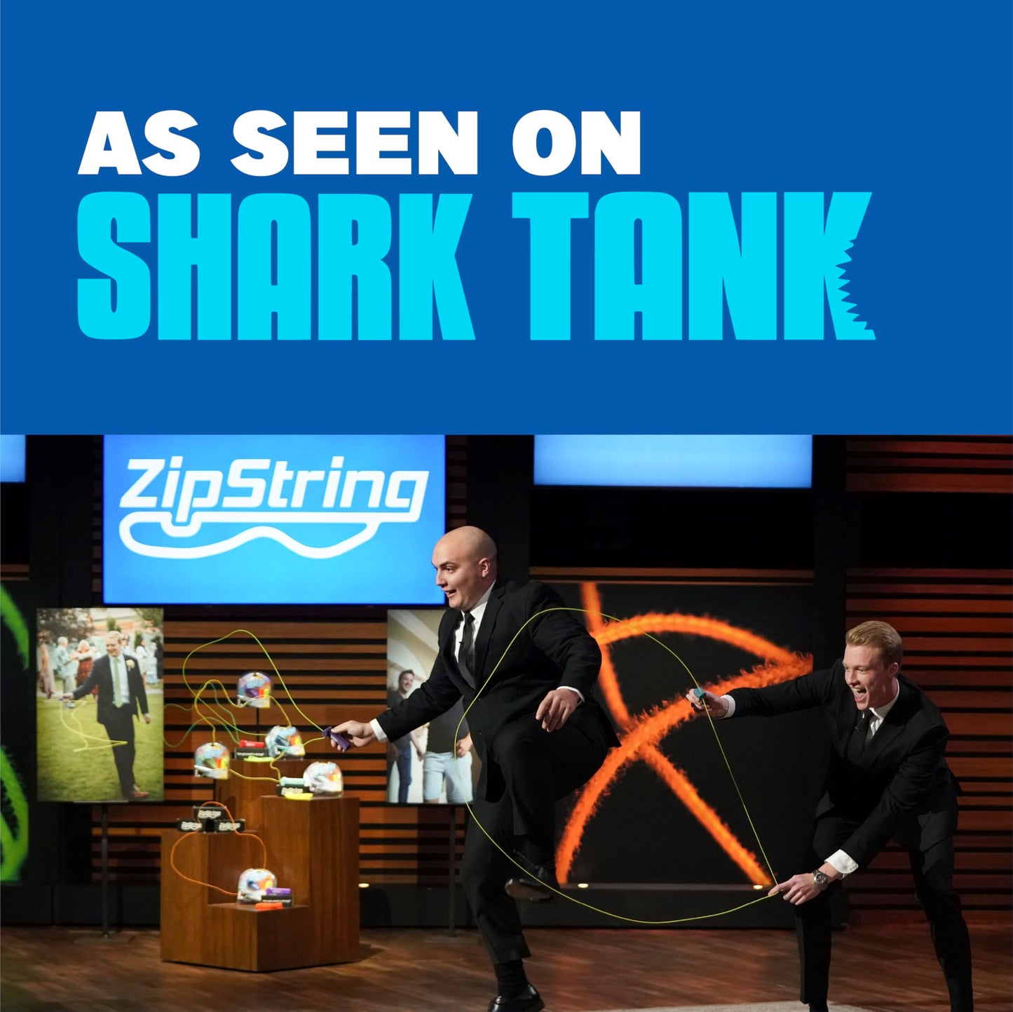 ZipString Original - As Seen on Shark Tank - Classic Rope Launcher Toy, Perfect for Kids & Adults - Fly a String Loop in The Air for Endless Tricks & Fun, Wonderment Awaits, Bold Blue