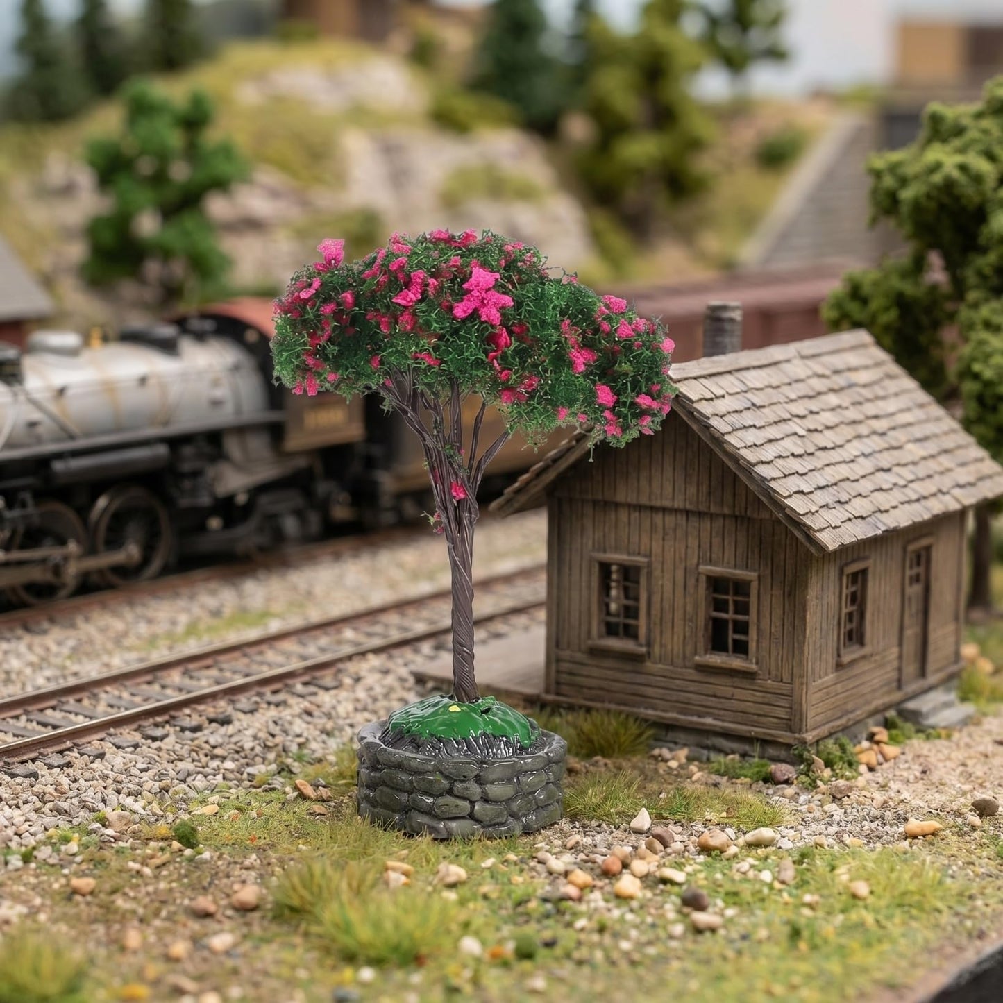 Abaodam 4pcs Miniature Tree Realistic DIY Micro Landscape Model for Dollhouse Train Scenery Lifelike Decoration for Gardens Flower Beds and Miniature Projects