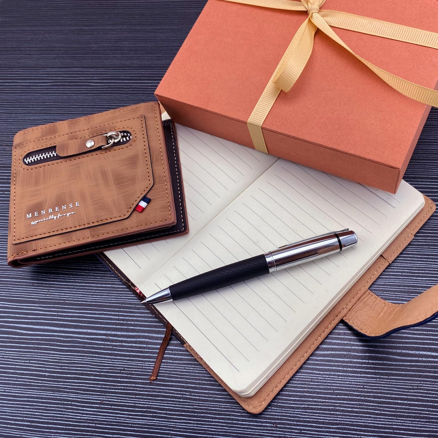 Yastar Customized Gift Pen with a Wallet Luxury Ballpoint Pen with Box 2 extra Black Refills - Custom with Names Message -Gift Pen Set for Family Colleague Elder Friends