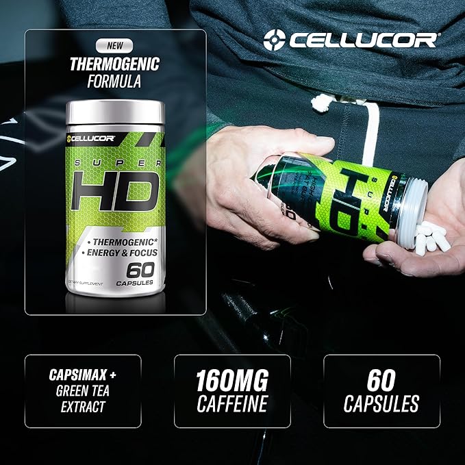 C4 Ripped & SuperHD, The Thermogenic Bundle, C4 Ripped Pre Workout Powder, ICY Blue Razz 30 Servings + SuperHD with Capsimax and Green Tea Extract, 60 Servings