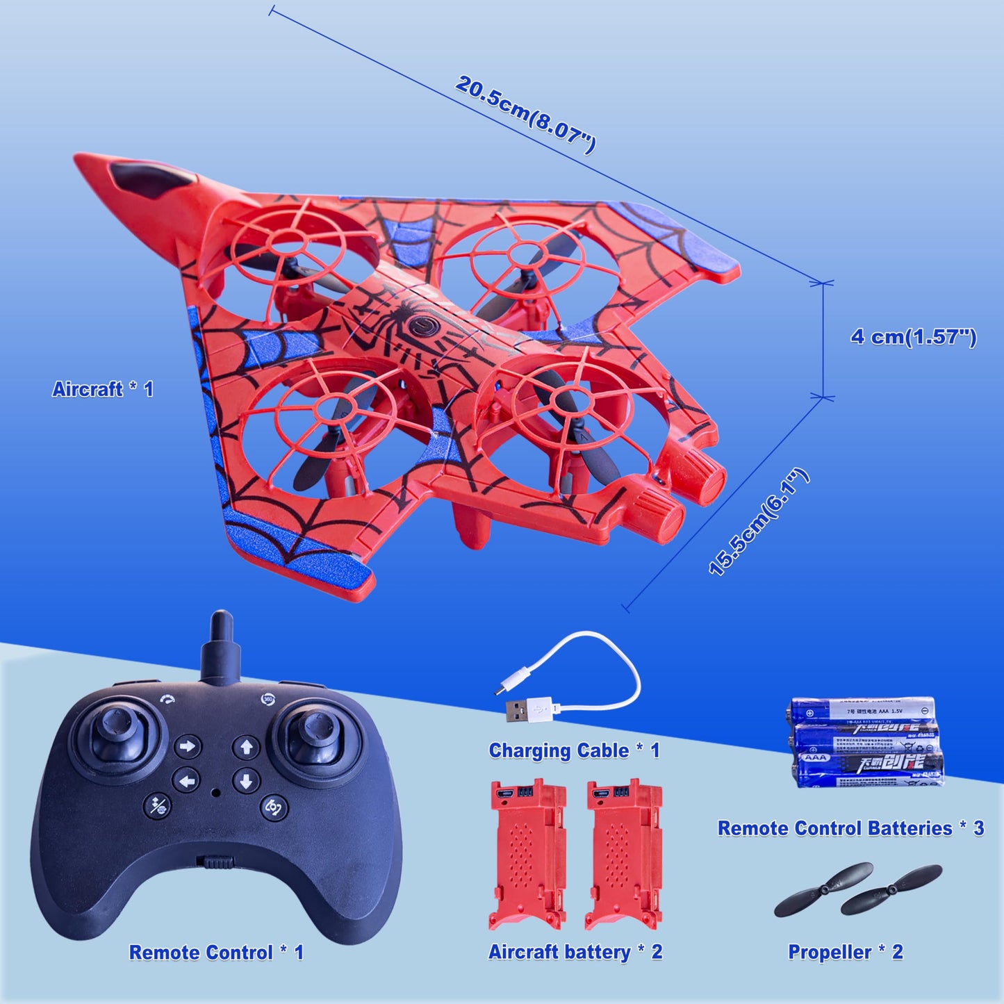 LIHBCAIYI Remote Control Airplane,RC Plane for Adults with LED Lights 360° Flip Fighter Jet Drone Flying Toys Easy to Fly for Beginner 14+ Years Old (Red)