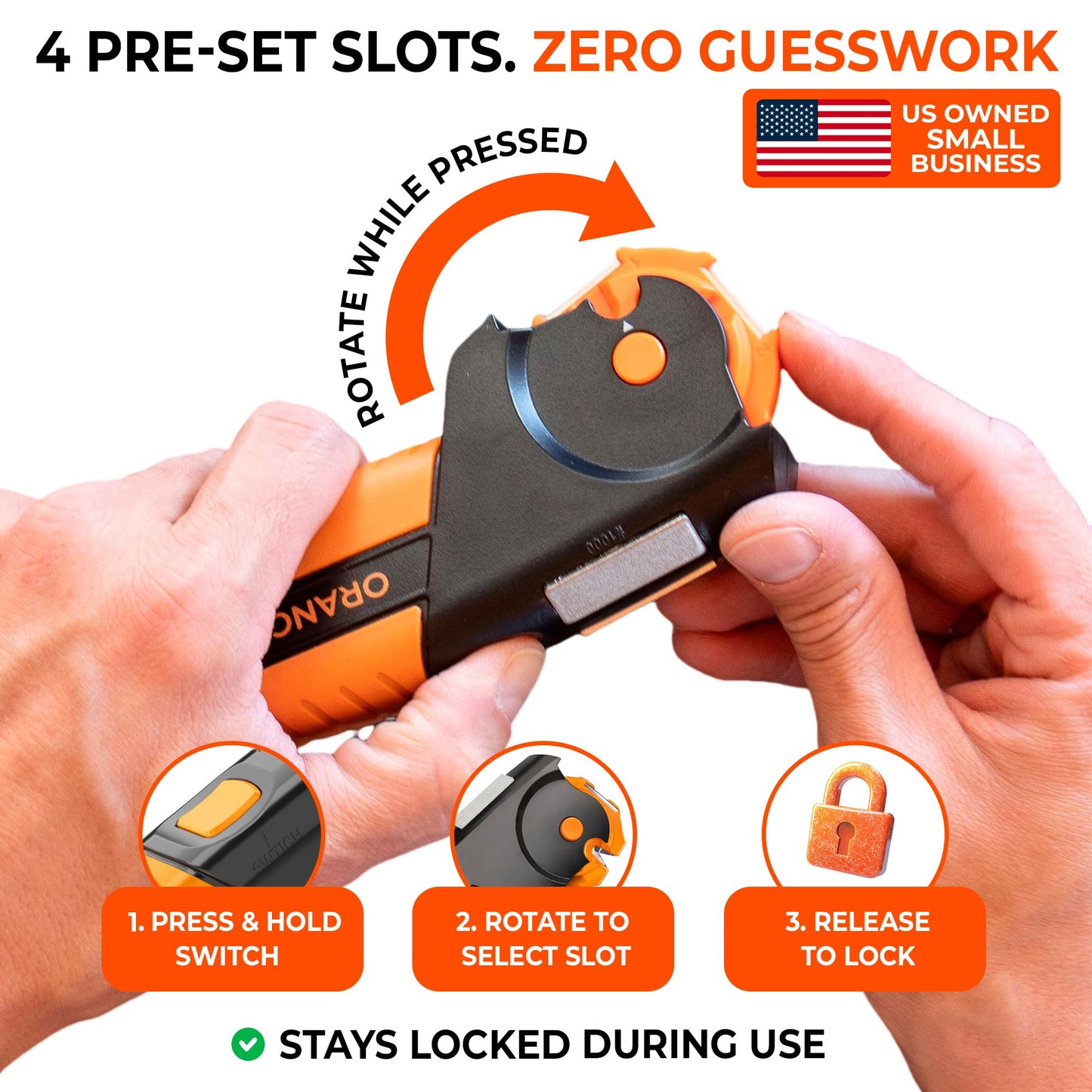 Orange Ninja 7-in-1 Garden Tool & Knife Sharpener – Sharpens Axe, Hatchet, Machete, Pruner & Shears – One Tool for All Your Outdoor Blades – Gift for Gardeners