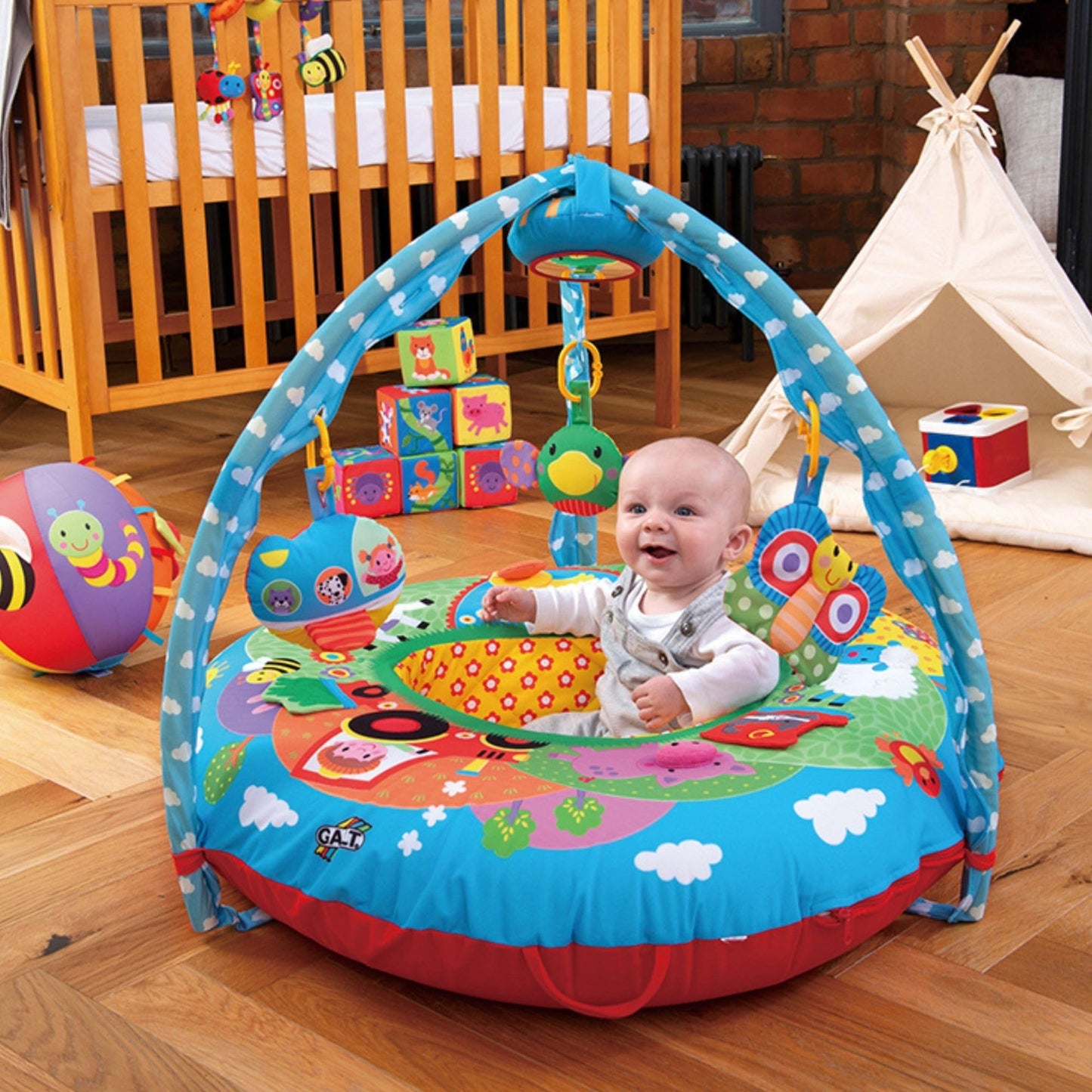 Galt Toys, Playnest & Gym - Farm, Baby Activity Center & Floor Seat