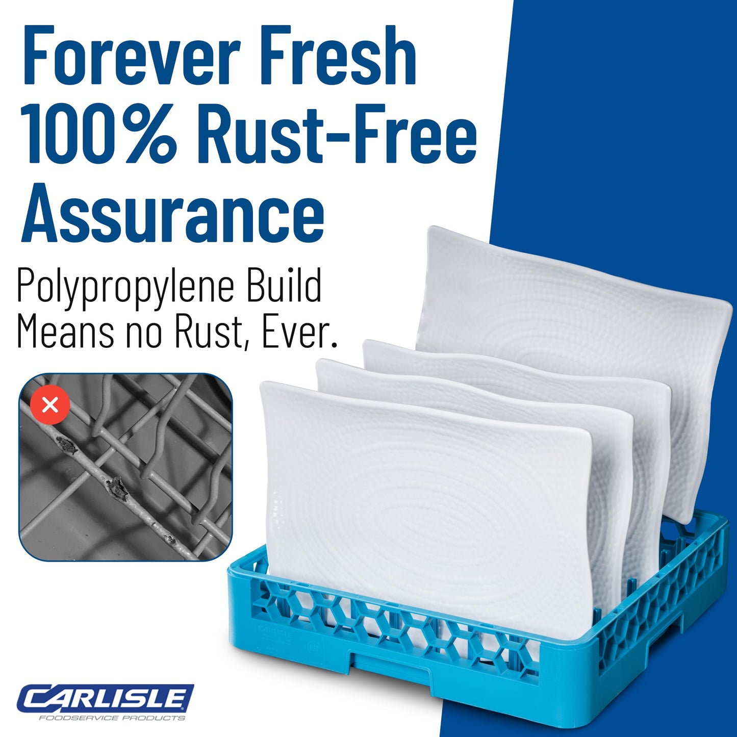 Carlisle FoodService Products RP14 OptiClean Plate Rack, Blue (Pack of 6)