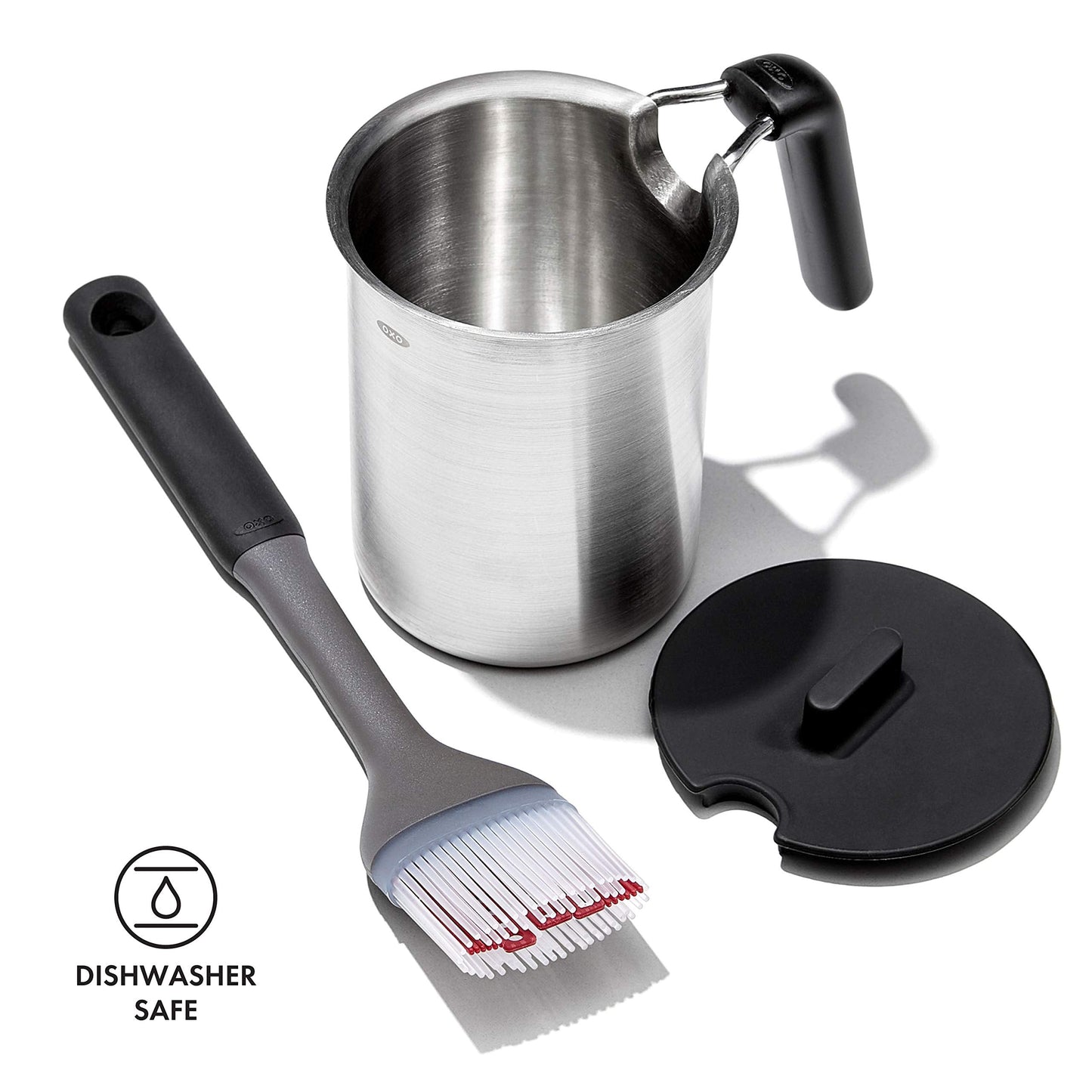 OXO Good Grips Grilling Tools, Basting Pot and Brush, Black