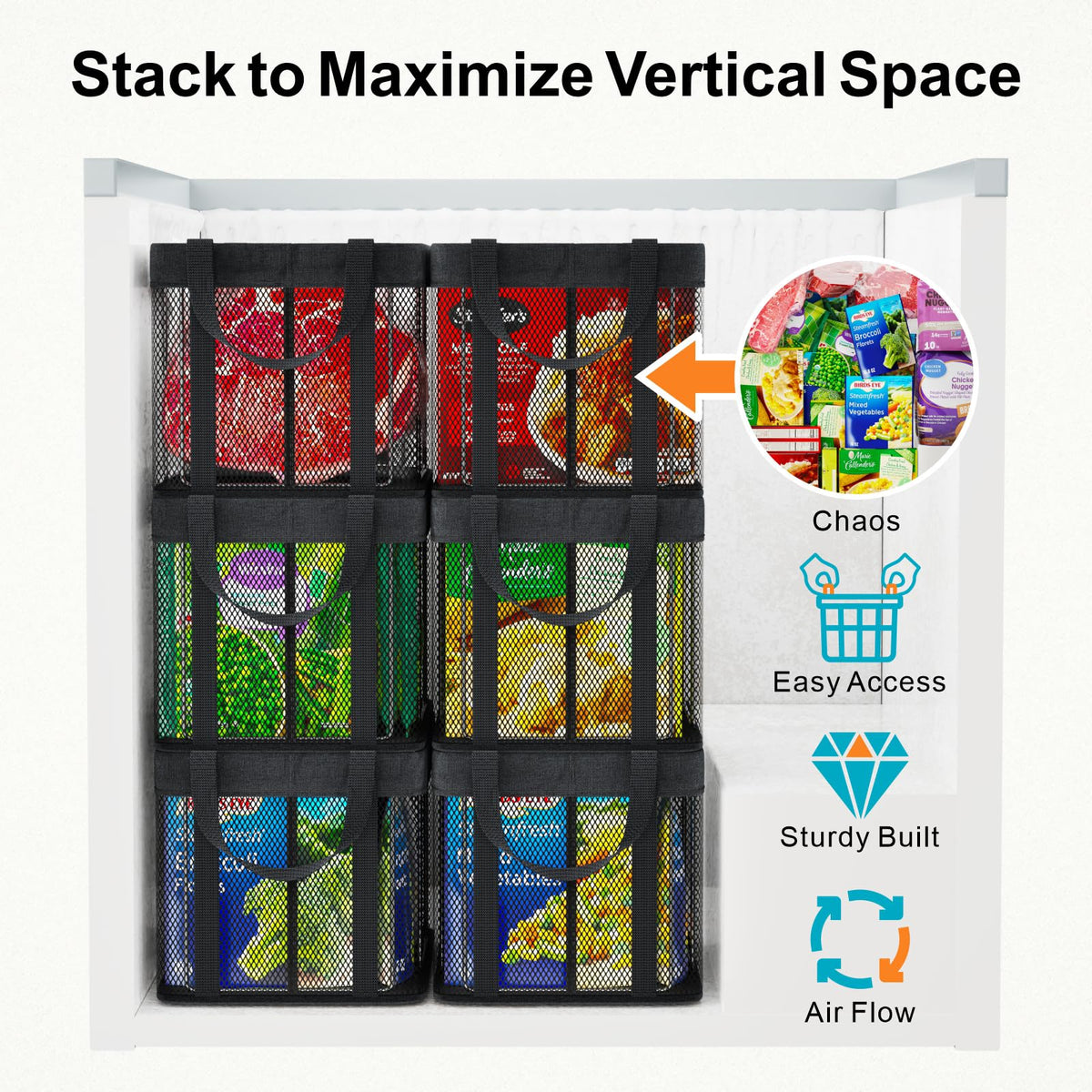 Chest Freezer Organizer (6 Count)