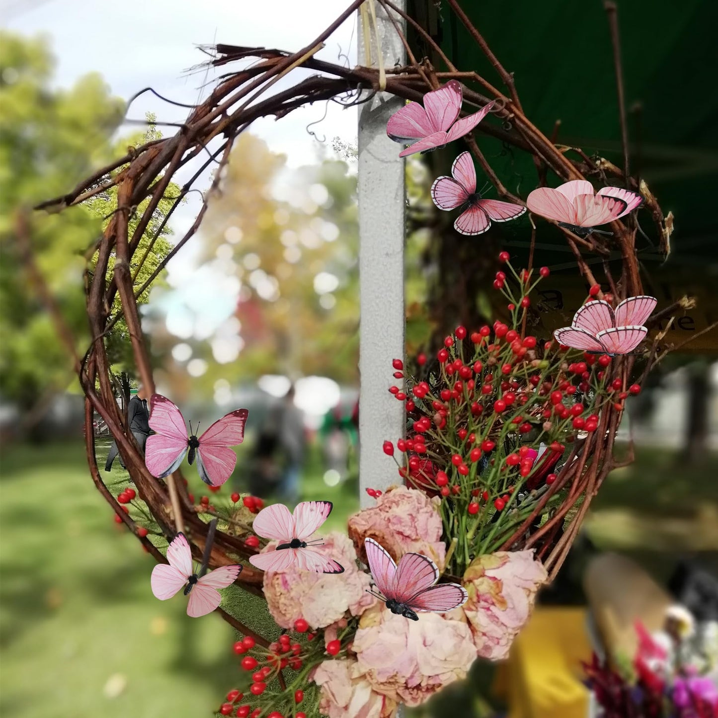 naudassods Artificial 3D Decorative Butterflies, Highly Decorative, Suitable for Weddings, Parties, and Children's Rooms,Creative Home Decor for All Seasons (pink28)
