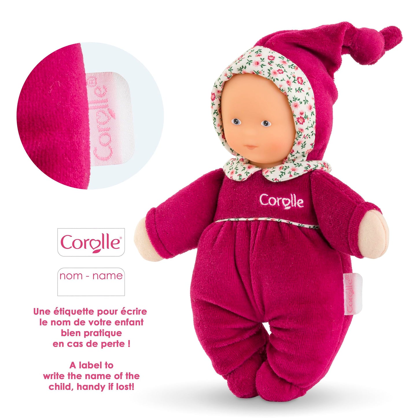 Corolle - Mon Doudou, Babidoux Rose Granadine, 20 cm, From Birth, 9000060060